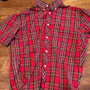 Fred Perry short sleeve button up Large